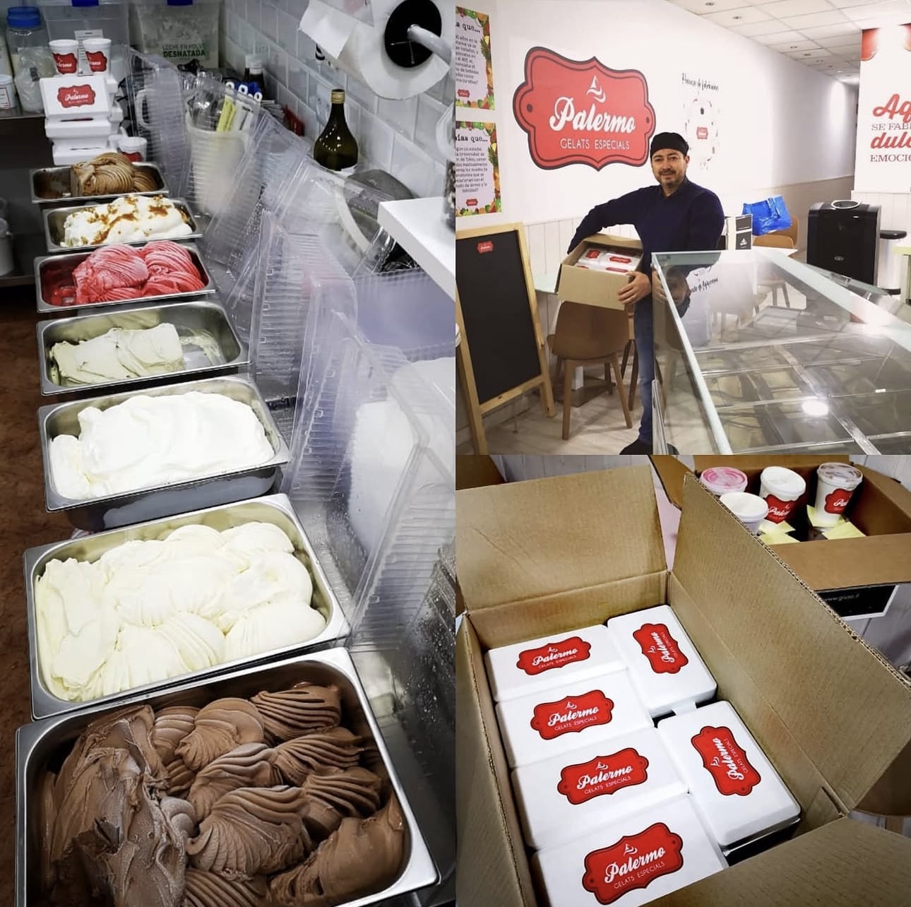 Obrador propio y elaboración artesanal en Gelateria Palermo